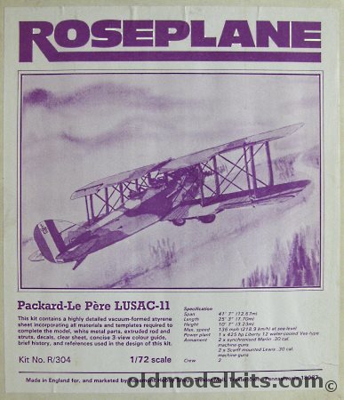 Roseplane 1/72 Packard-Le Pere LUSAC-11, R304 plastic model kit